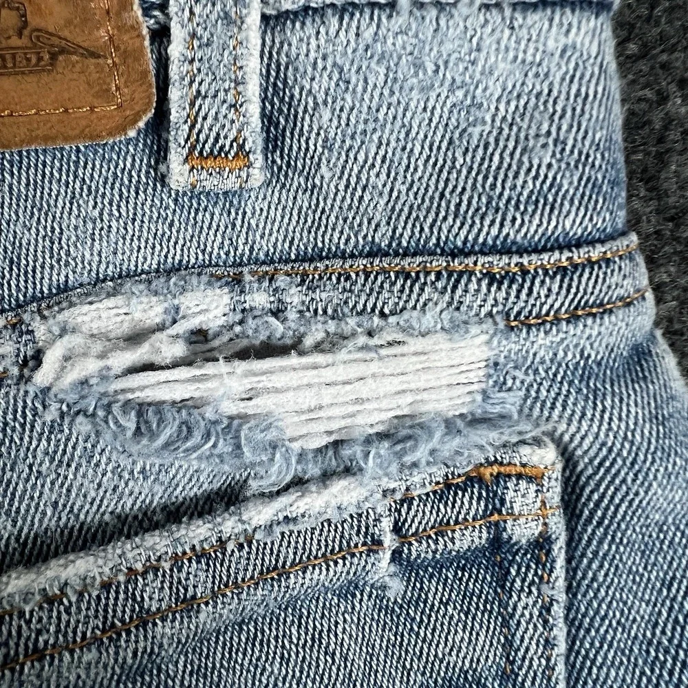 Levi's 547 Bootcut Jeans 42x30 (38x27) Light Wash Paint Distressed Guatemala Y2K